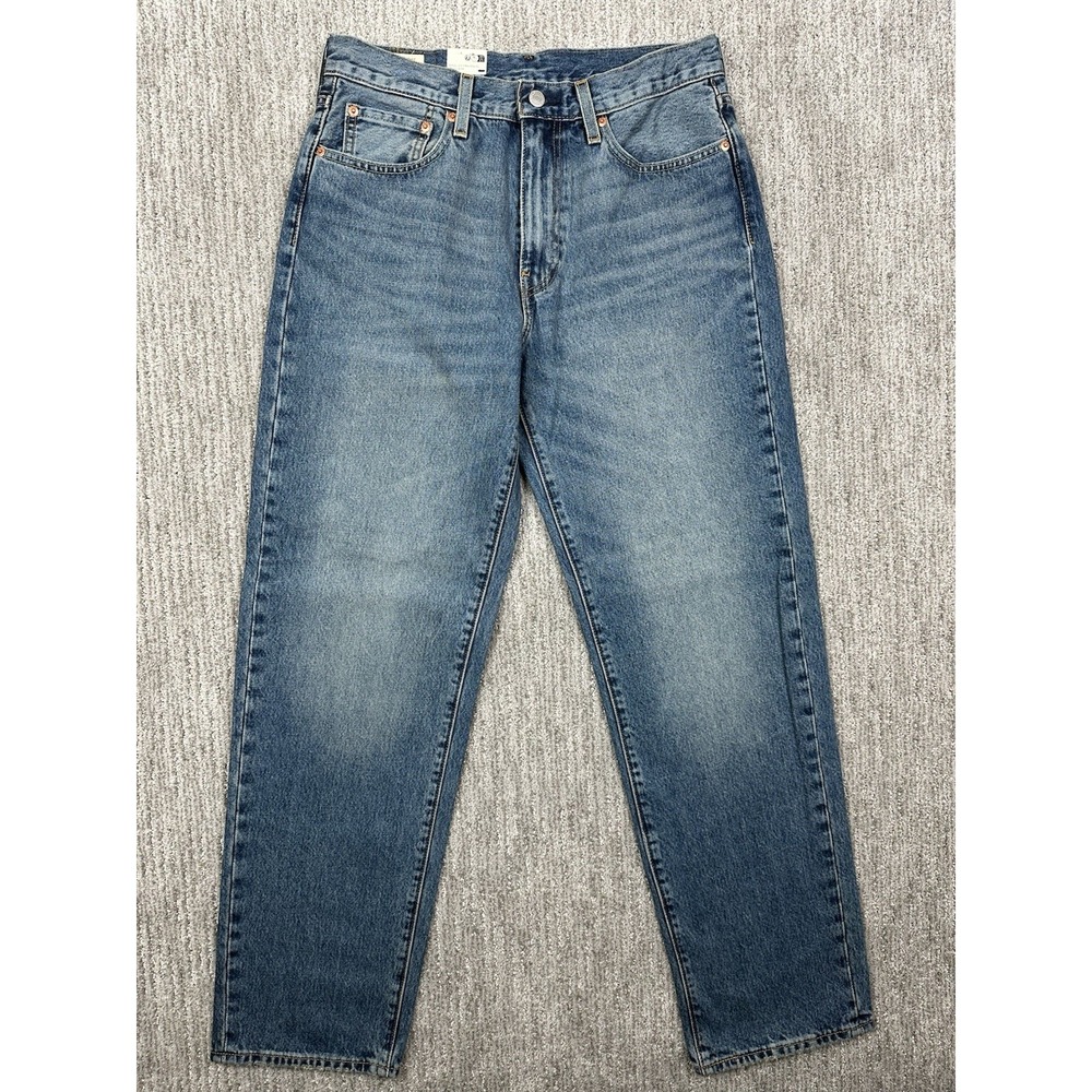 Levis Premium 568 Loose Straight Jeans 31x34 fits 32x33 New Mens Blue Cotton NWT